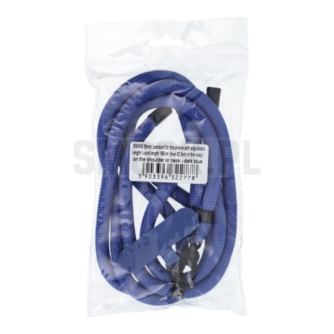 Zawieszka SWING (8mm) do telefonu z regulacją długości / długość sznura 165cm (max 82,5cm w pętli) / na ramię lub szyję - granat Zawieszka SWING (8mm) do telefonu z regulacją długości / długość sznura 165cm (max 82,5cm w pętli) / na ramię lub szyję - granat