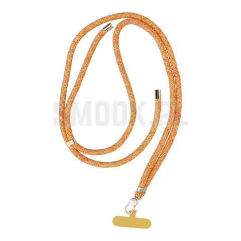 Zawieszka SWING (8mm) do telefonu z regulacją długości / długość sznura 165cm (max 82,5cm w pętli) / na ramię lub szyję - pomara Zawieszka SWING (8mm) do telefonu z regulacją długości / długość sznura 165cm (max 82,5cm w pętli) / na ramię lub szyję - pomara