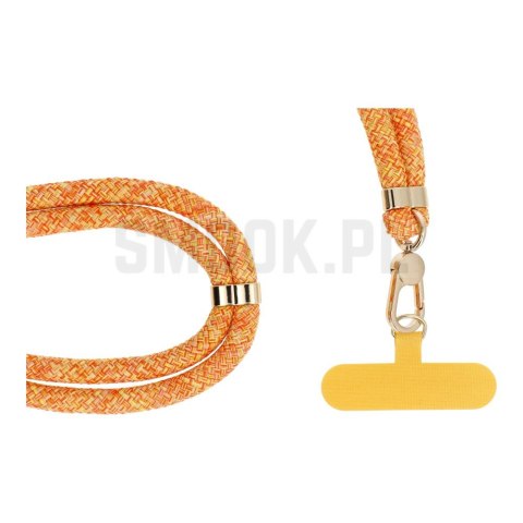 Zawieszka SWING (8mm) do telefonu z regulacją długości / długość sznura 165cm (max 82,5cm w pętli) / na ramię lub szyję - pomara Zawieszka SWING (8mm) do telefonu z regulacją długości / długość sznura 165cm (max 82,5cm w pętli) / na ramię lub szyję - pomara
