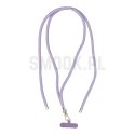 Zawieszka SWING (8mm) do telefonu z regulacją długości / długość sznura 165cm (max 82,5cm w pętli) / na ramię lub szyję - purpur