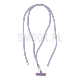 Zawieszka SWING (8mm) do telefonu z regulacją długości / długość sznura 165cm (max 82,5cm w pętli) / na ramię lub szyję - purpur