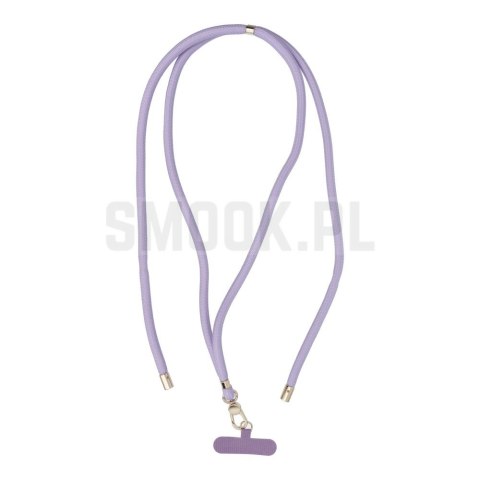 Zawieszka SWING (8mm) do telefonu z regulacją długości / długość sznura 165cm (max 82,5cm w pętli) / na ramię lub szyję - purpur Zawieszka SWING (8mm) do telefonu z regulacją długości / długość sznura 165cm (max 82,5cm w pętli) / na ramię lub szyję - purpur