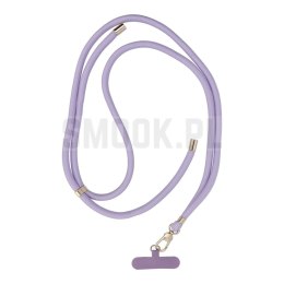 Zawieszka SWING (8mm) do telefonu z regulacją długości / długość sznura 165cm (max 82,5cm w pętli) / na ramię lub szyję - purpur