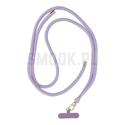 Zawieszka SWING (8mm) do telefonu z regulacją długości / długość sznura 165cm (max 82,5cm w pętli) / na ramię lub szyję - purpur Zawieszka SWING (8mm) do telefonu z regulacją długości / długość sznura 165cm (max 82,5cm w pętli) / na ramię lub szyję - purpur