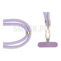 Zawieszka SWING (8mm) do telefonu z regulacją długości / długość sznura 165cm (max 82,5cm w pętli) / na ramię lub szyję - purpur