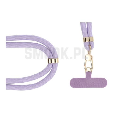 Zawieszka SWING (8mm) do telefonu z regulacją długości / długość sznura 165cm (max 82,5cm w pętli) / na ramię lub szyję - purpur Zawieszka SWING (8mm) do telefonu z regulacją długości / długość sznura 165cm (max 82,5cm w pętli) / na ramię lub szyję - purpur