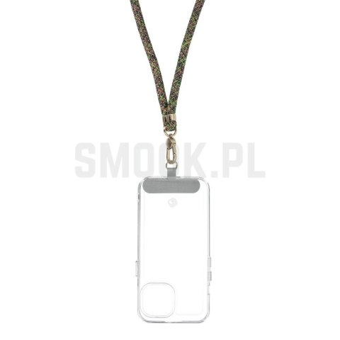 Zawieszka SWING (8mm) do telefonu z regulacją długości / długość sznura 165cm (max 82,5cm w pętli) / na ramię lub szyję - szaro Zawieszka SWING (8mm) do telefonu z regulacją długości / długość sznura 165cm (max 82,5cm w pętli) / na ramię lub szyję - szaro