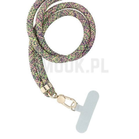 Zawieszka SWING (8mm) do telefonu z regulacją długości / długość sznura 165cm (max 82,5cm w pętli) / na ramię lub szyję - szaro Zawieszka SWING (8mm) do telefonu z regulacją długości / długość sznura 165cm (max 82,5cm w pętli) / na ramię lub szyję - szaro