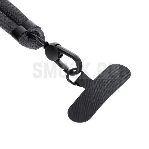 Zawieszka SWING (8mm) do telefonu z regulacją długości / długość sznura 165cm (max 82,5cm w pętli) / na ramię lub szyję - szary Zawieszka SWING (8mm) do telefonu z regulacją długości / długość sznura 165cm (max 82,5cm w pętli) / na ramię lub szyję - szary