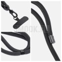 Zawieszka SWING (8mm) do telefonu z regulacją długości / długość sznura 165cm (max 82,5cm w pętli) / na ramię lub szyję - szary