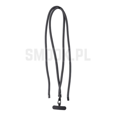 Zawieszka SWING (8mm) do telefonu z regulacją długości / długość sznura 165cm (max 82,5cm w pętli) / na ramię lub szyję - szary Zawieszka SWING (8mm) do telefonu z regulacją długości / długość sznura 165cm (max 82,5cm w pętli) / na ramię lub szyję - szary