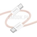 EOL HOCO kabel Typ C do Typ C 3A 60W X104 1 m różowy