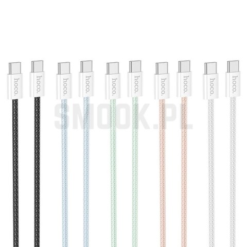 EOL HOCO kabel Typ C do Typ C 3A 60W X104 1 m różowy EOL HOCO kabel Typ C do Typ C 3A 60W X104 1 m różowy