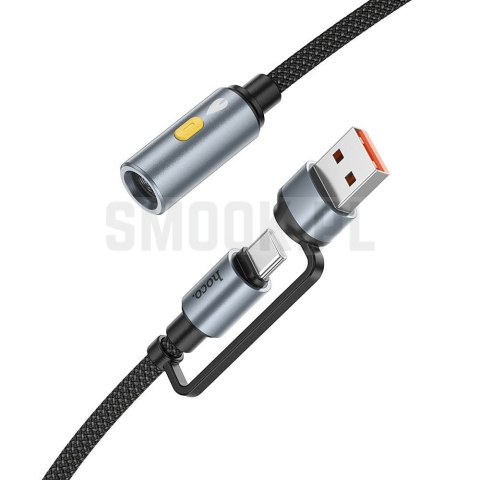 HOCO kabel USB A / Typ C do zapalniczka samochodowa UA38B 0,3 m czarny HOCO kabel USB A / Typ C do zapalniczka samochodowa UA38B 0,3 m czarny