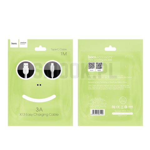 HOCO kabel USB A do Typ C X13 1 m czarny HOCO kabel USB A do Typ C X13 1 m czarny