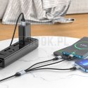 HOCO kabel 3w1 USB A do Lightning / Micro USB / Typ C 2,4A X102 1 m czarny