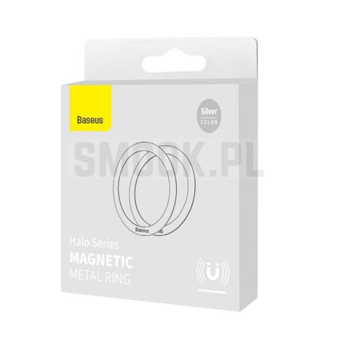 BASEUS blaszki uniwersalne kompatybilne z MagSafe PCCH000012 2 sztuki srebrne BASEUS blaszki uniwersalne kompatybilne z MagSafe PCCH000012 2 sztuki srebrne