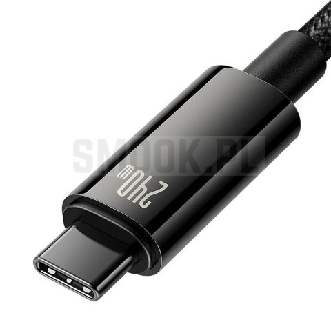 BASEUS kabel Typ C do Typ C PD 240W Superior CAWJ040101 2 m czarny BASEUS kabel Typ C do Typ C PD 240W Superior CAWJ040101 2 m czarny