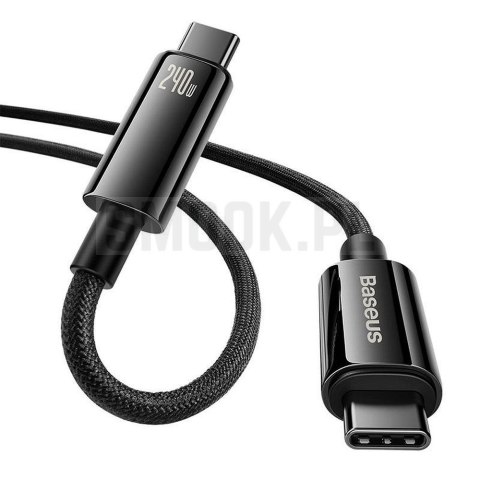 BASEUS kabel Typ C do Typ C PD 240W Superior CAWJ040101 2 m czarny BASEUS kabel Typ C do Typ C PD 240W Superior CAWJ040101 2 m czarny