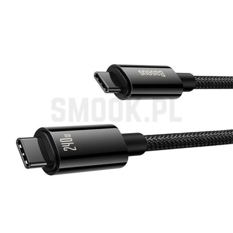 BASEUS kabel Typ C do Typ C PD 240W Superior CAWJ040101 2 m czarny BASEUS kabel Typ C do Typ C PD 240W Superior CAWJ040101 2 m czarny