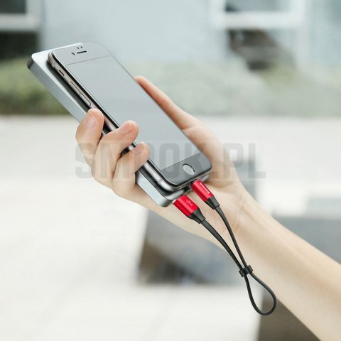 BASEUS kabel USB A do Lightning 2A Nimble CALMBJ-B91 0,23 m czarno czerwony BASEUS kabel USB A do Lightning 2A Nimble CALMBJ-B91 0,23 m czarno czerwony