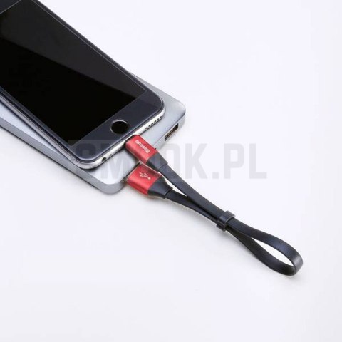 BASEUS kabel USB A do Lightning 2A Nimble CALMBJ-B91 0,23 m czarno czerwony BASEUS kabel USB A do Lightning 2A Nimble CALMBJ-B91 0,23 m czarno czerwony