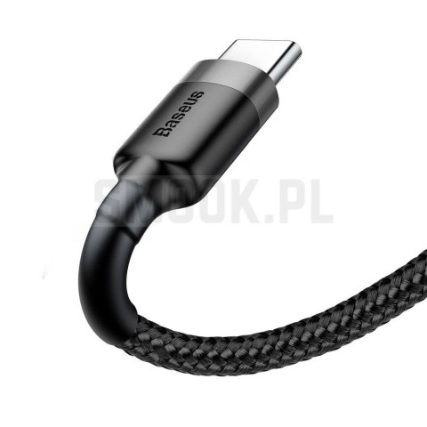 BASEUS kabel USB A do Typ C 1,5A Cafule CATKLF-CG1 2 m szaro czarny BASEUS kabel USB A do Typ C 1,5A Cafule CATKLF-CG1 2 m szaro czarny