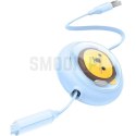 BASEUS kabel zwijany 3w1 USB A do Micro USB / Lightning / Typ C 3.5A CB000063 1,1 m niebieski