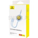 BASEUS kabel zwijany 3w1 USB A do Micro USB / Lightning / Typ C 3.5A CB000063 1,1 m niebieski