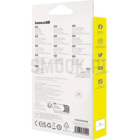 BASEUS kabel zwijany 3w1 USB A do Micro USB / Lightning / Typ C 3.5A CB000063 1,1 m niebieski BASEUS kabel zwijany 3w1 USB A do Micro USB / Lightning / Typ C 3.5A CB000063 1,1 m niebieski