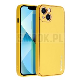 Futerał LEATHER CASE skórzany do IPHONE 14 Plus żółty
