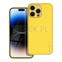 Futerał LEATHER CASE skórzany do IPHONE 14 Pro Max żółty