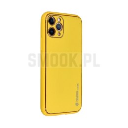 Futerał LEATHER CASE skórzany do IPHONE 15 Plus żółty