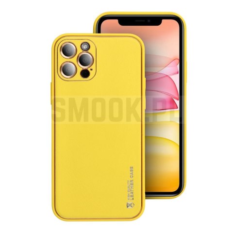 Futerał LEATHER CASE skórzany do IPHONE 15 Pro żółty Futerał LEATHER CASE skórzany do IPHONE 15 Pro żółty