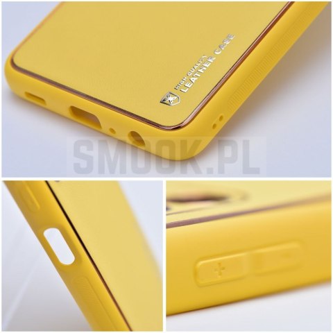 Futerał LEATHER CASE skórzany do SAMSUNG A05 żółty Futerał LEATHER CASE skórzany do SAMSUNG A05 żółty