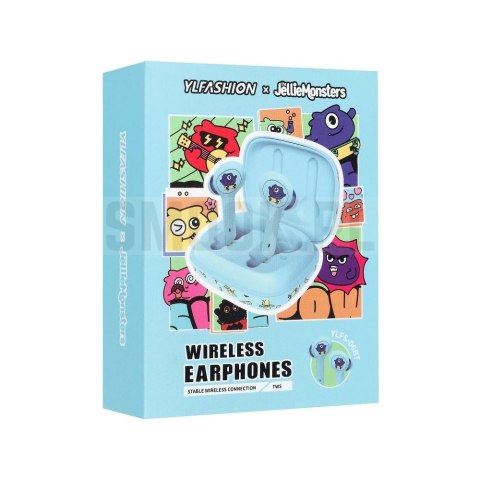 JELLIE MONSTER słuchawki bezprzewodowe bluetooth TWS YLFS-06BT niebieskie JELLIE MONSTER słuchawki bezprzewodowe bluetooth TWS YLFS-06BT niebieskie
