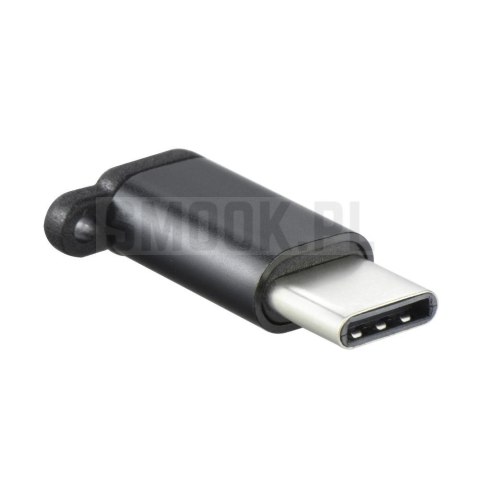 Adapter Micro USB (żeński) do Typ C (męski) [PA30] zawieszka czarny